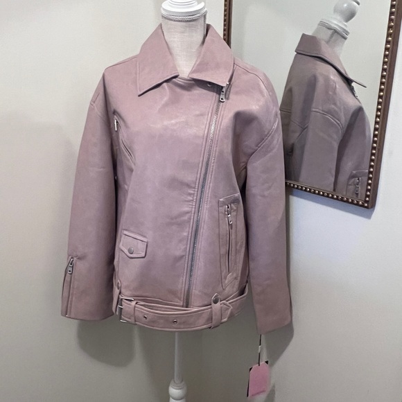 Avec Les Filles Faux Leather Moto Jacket - Picture 3 of 10